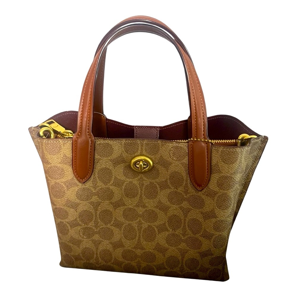 Coach Willow Tote Bag 24 Brown Signature Tote Bag